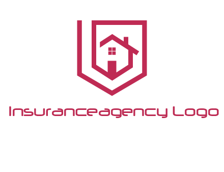home inside shield or tag logo