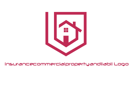 home inside shield or tag logo