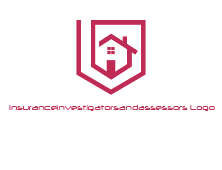 home inside shield or tag logo