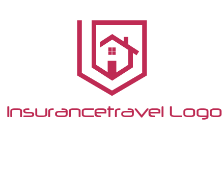 home inside shield or tag logo