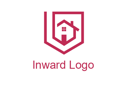 home inside shield or tag logo