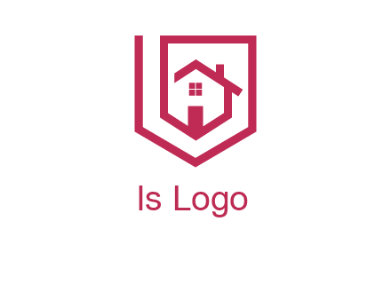 home inside shield or tag logo