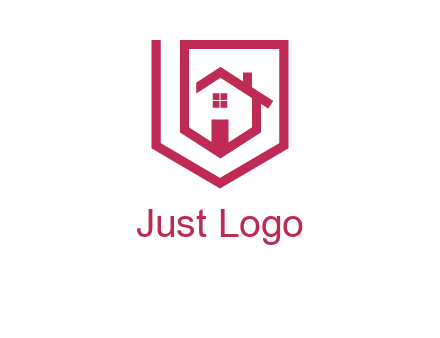 home inside shield or tag logo