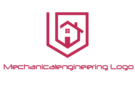 home inside shield or tag logo