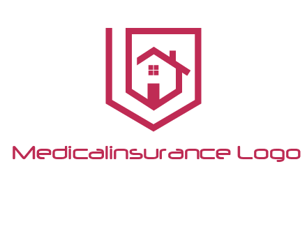 home inside shield or tag logo