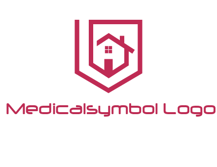 home inside shield or tag logo
