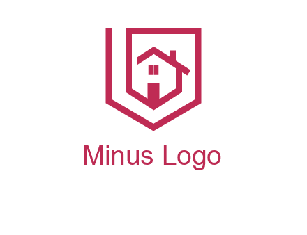 home inside shield or tag logo