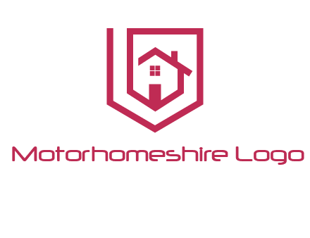 home inside shield or tag logo