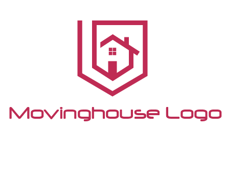 home inside shield or tag logo
