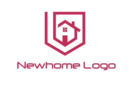 home inside shield or tag logo