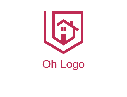 home inside shield or tag logo
