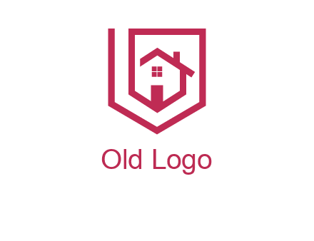home inside shield or tag logo