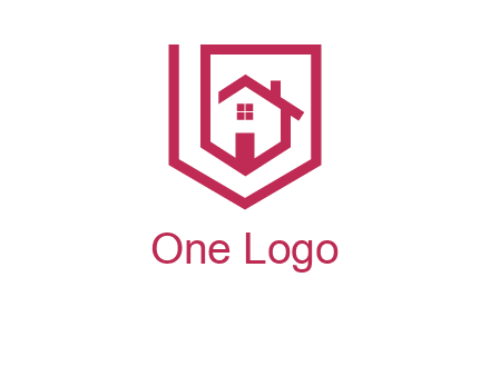 home inside shield or tag logo