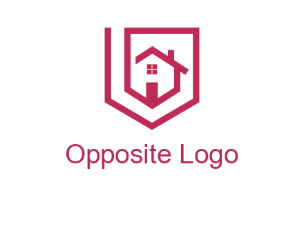 home inside shield or tag logo