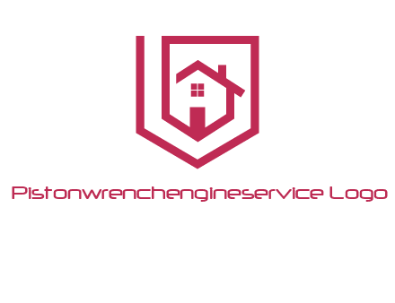 home inside shield or tag logo