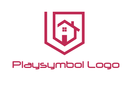 home inside shield or tag logo