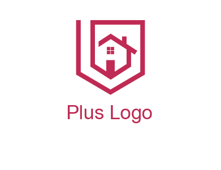 home inside shield or tag logo
