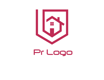 home inside shield or tag logo