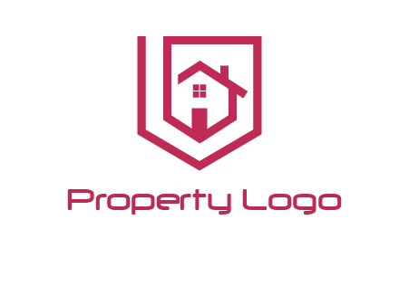 home inside shield or tag logo