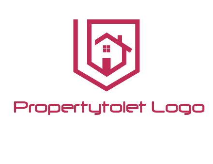 home inside shield or tag logo