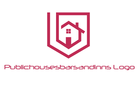 home inside shield or tag logo