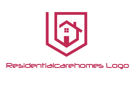 home inside shield or tag logo