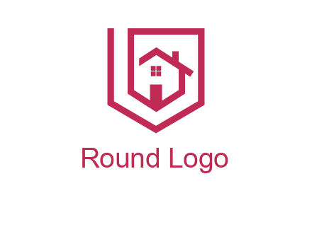home inside shield or tag logo