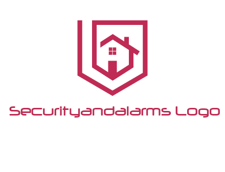 home inside shield or tag logo