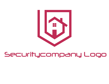 home inside shield or tag logo