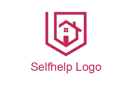 home inside shield or tag logo