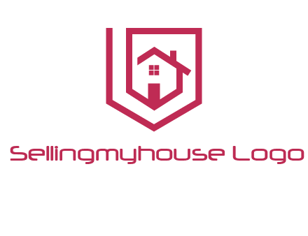 home inside shield or tag logo