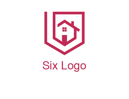 home inside shield or tag logo