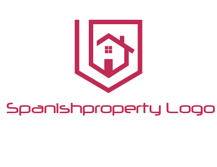 home inside shield or tag logo