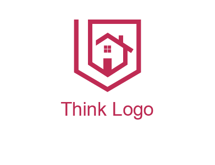 home inside shield or tag logo
