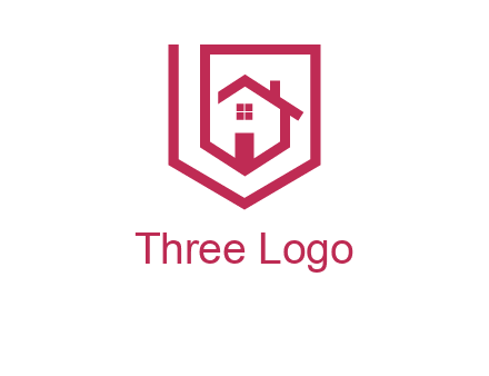 home inside shield or tag logo