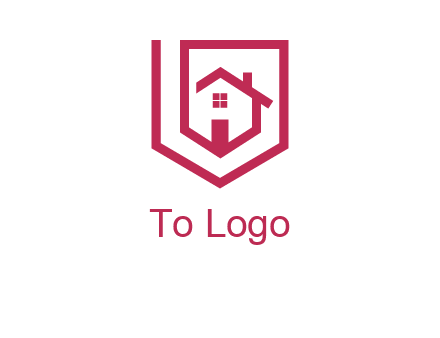 home inside shield or tag logo