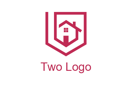 home inside shield or tag logo