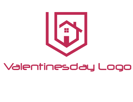 home inside shield or tag logo