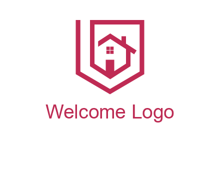 home inside shield or tag logo