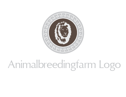 lion head on a coin or crest logo