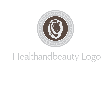 lion head on a coin or crest logo