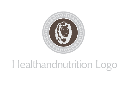 lion head on a coin or crest logo
