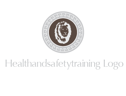 lion head on a coin or crest logo