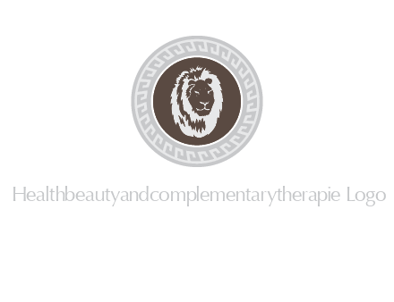 lion head on a coin or crest logo