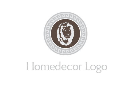 lion head on a coin or crest logo