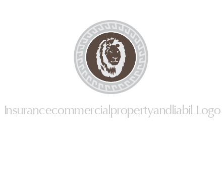 lion head on a coin or crest logo