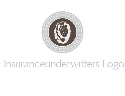 lion head on a coin or crest logo