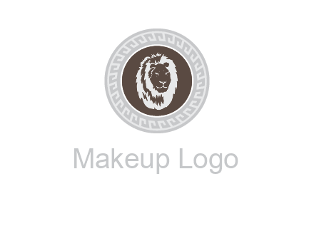 lion head on a coin or crest logo