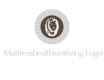 lion head on a coin or crest logo