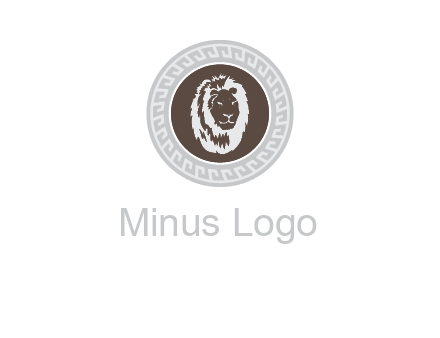 lion head on a coin or crest logo